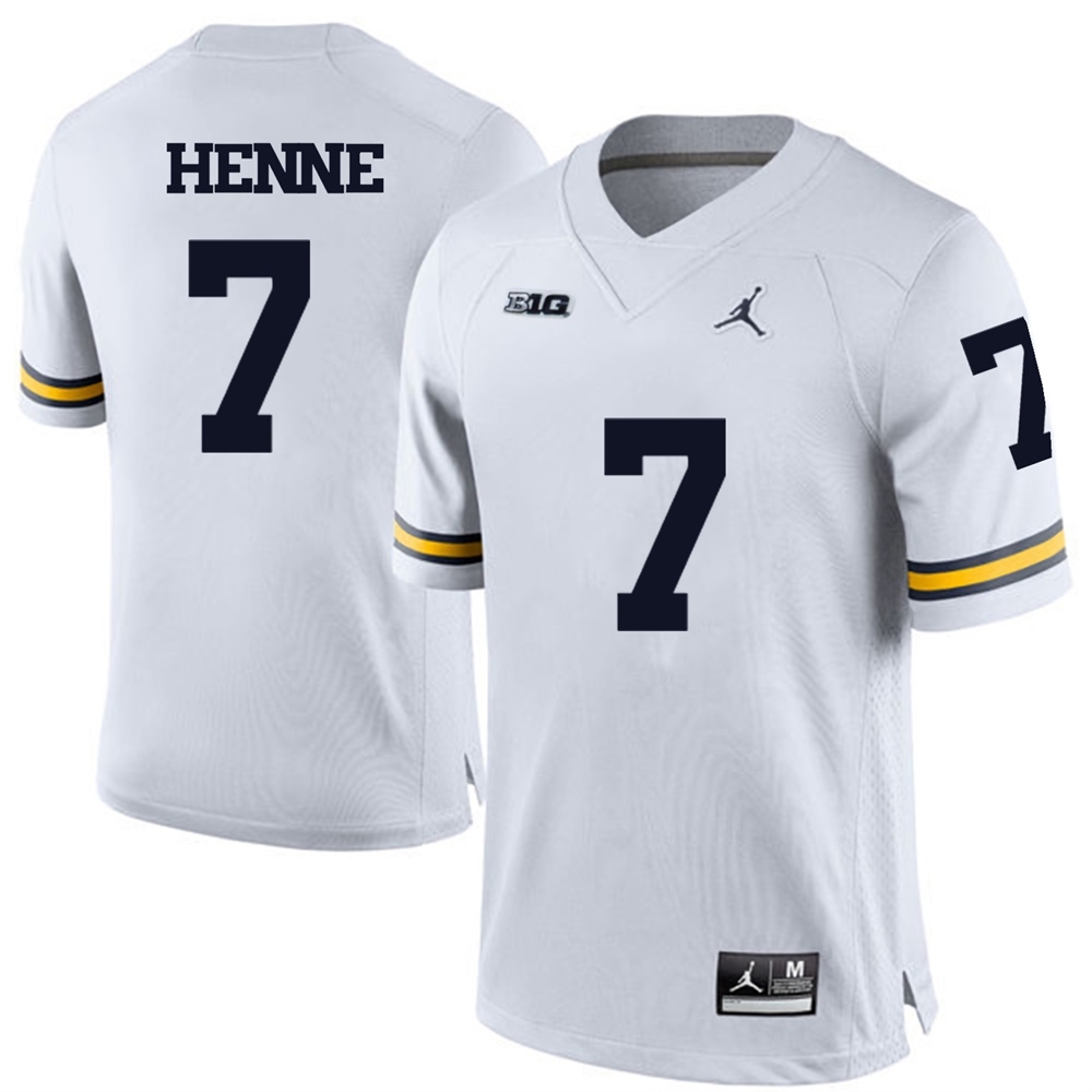 Michigan Wolverines Men's NCAA Chad Henne #7 White College Football Jersey CQF5549KQ
